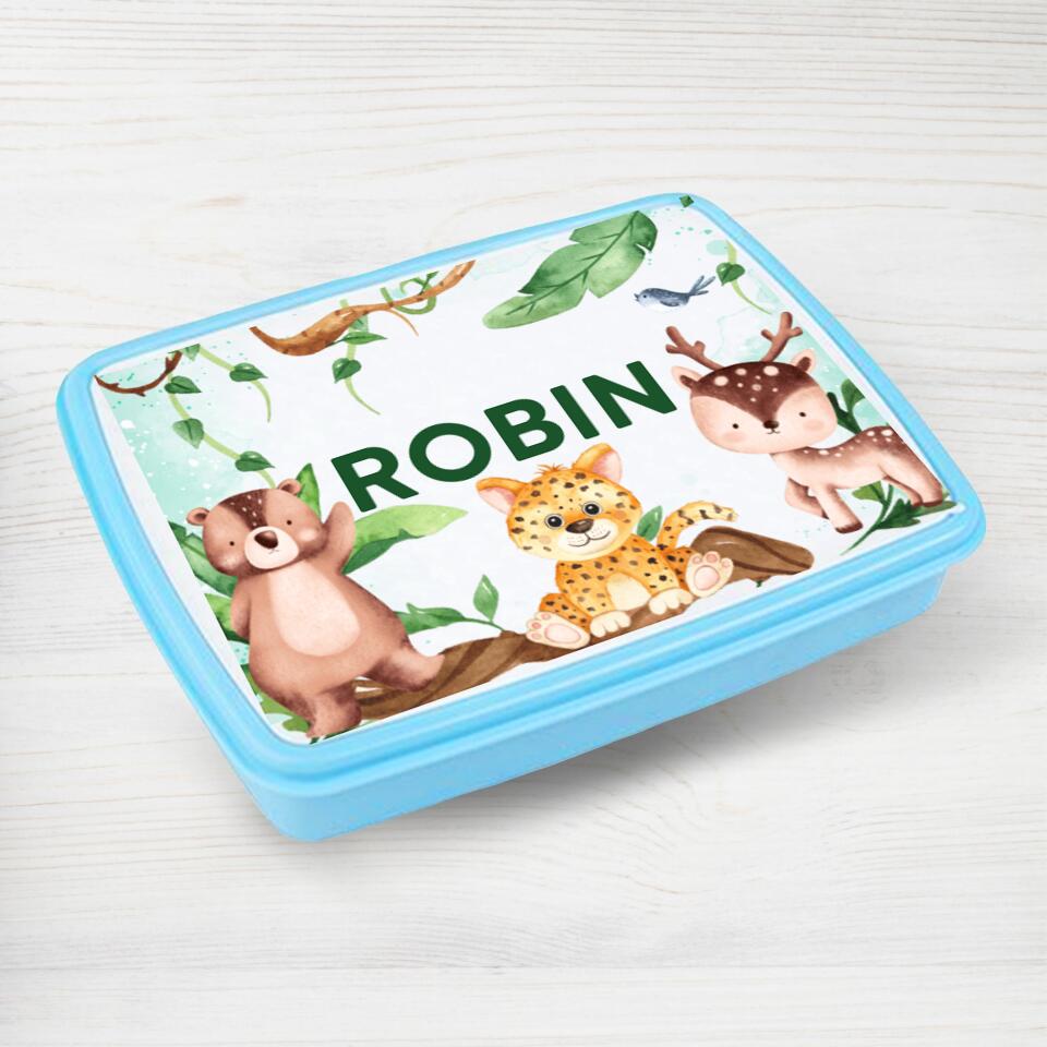 Personalisierte Lunchbox für Kinder | Dschungelfieber