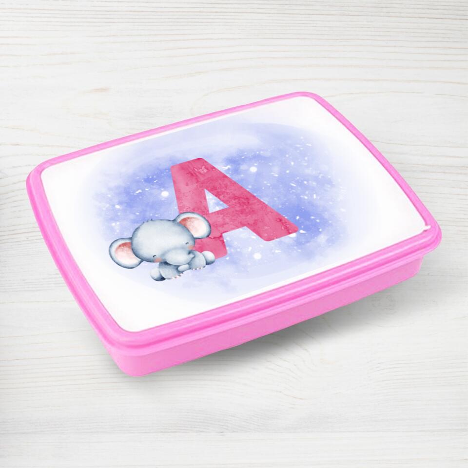 Personalisierte Lunchbox für Kinder | Süßes Tieralphabet