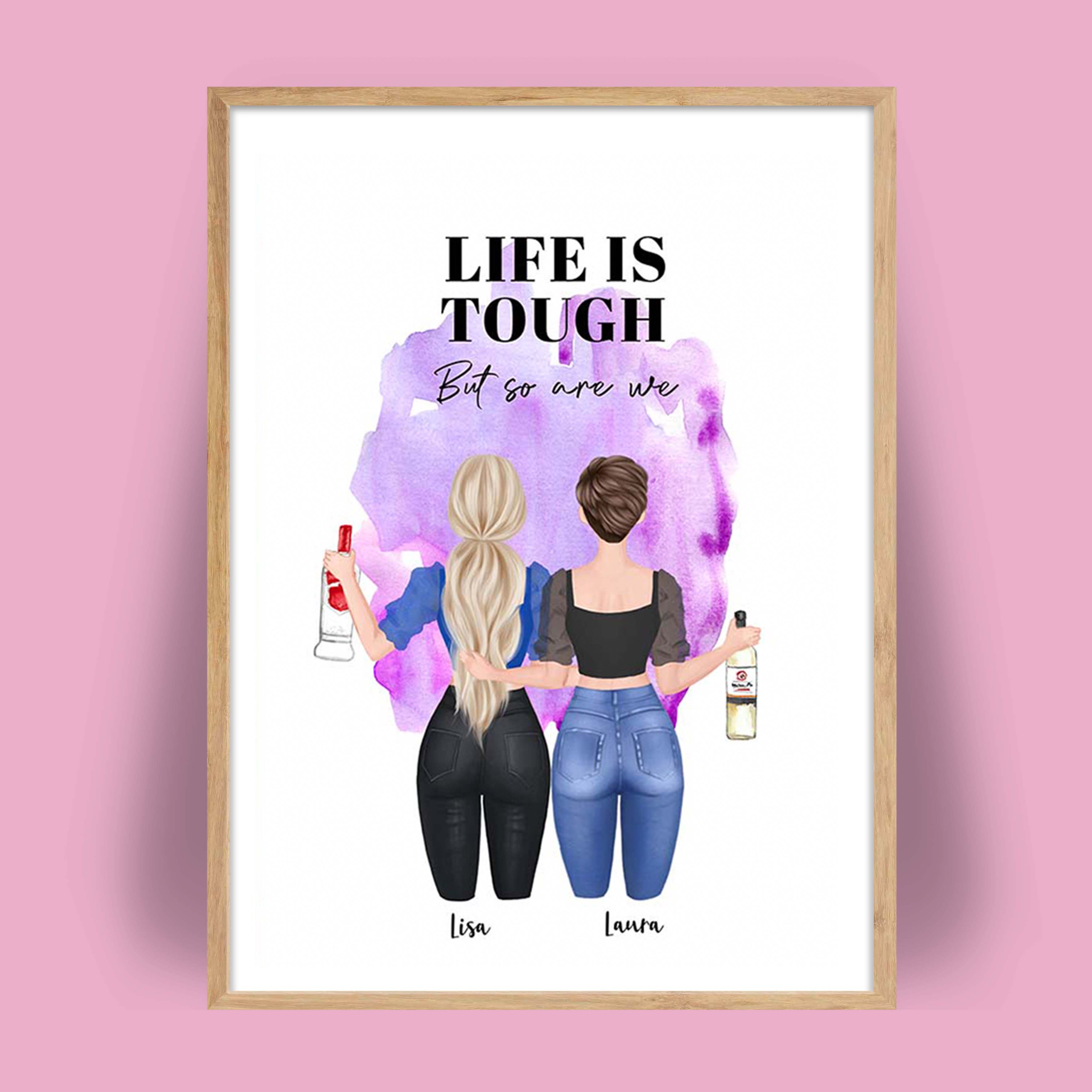 Personalisiertes Poster | Beste Freundinnen ( 2 Frauen)